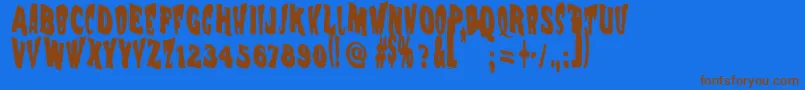fuente Vtc Nightofthewackeddead – Fuentes Marrones Sobre Fondo Azul