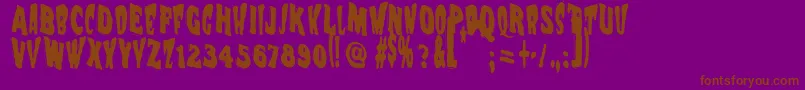 Vtc Nightofthewackeddead Font – Brown Fonts on Purple Background