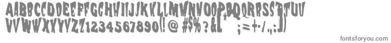 Vtc Nightofthewackeddead-fontti – harmaat kirjasimet valkoisella taustalla