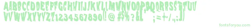 Vtc Nightofthewackeddead-fontti – vihreät fontit valkoisella taustalla