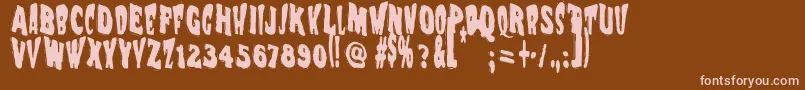 Vtc Nightofthewackeddead Font – Pink Fonts on Brown Background