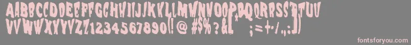 Шрифт Vtc Nightofthewackeddead – розовые шрифты на сером фоне