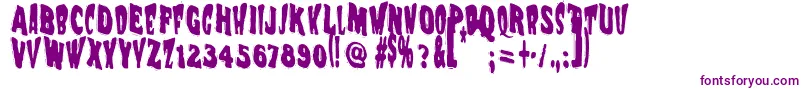 Шрифт Vtc Nightofthewackeddead – фиолетовые шрифты на белом фоне