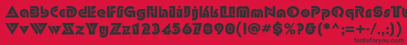 DubloncBold Font – Black Fonts on Red Background
