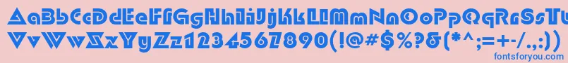 DubloncBold Font – Blue Fonts on Pink Background