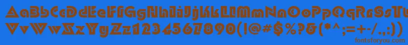 DubloncBold Font – Brown Fonts on Blue Background