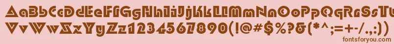 DubloncBold Font – Brown Fonts on Pink Background