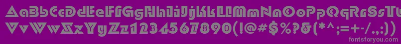 Fonte DubloncBold – fontes cinzas em um fundo violeta
