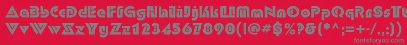 DubloncBold Font – Gray Fonts on Red Background