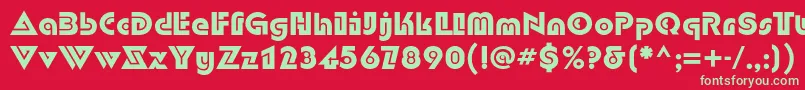 DubloncBold Font – Green Fonts on Red Background