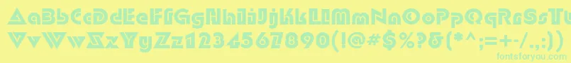 DubloncBold Font – Green Fonts on Yellow Background