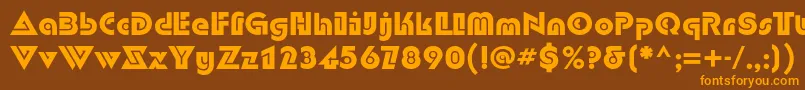 DubloncBold Font – Orange Fonts on Brown Background