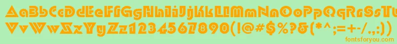 DubloncBold Font – Orange Fonts on Green Background