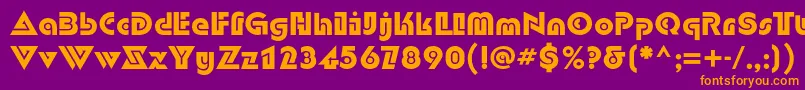 DubloncBold Font – Orange Fonts on Purple Background