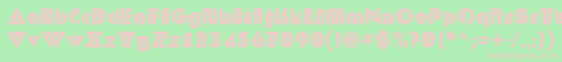 DubloncBold Font – Pink Fonts on Green Background