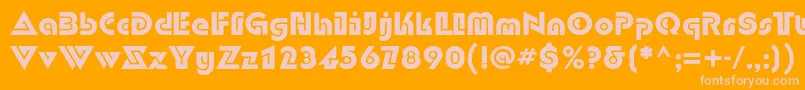 DubloncBold Font – Pink Fonts on Orange Background