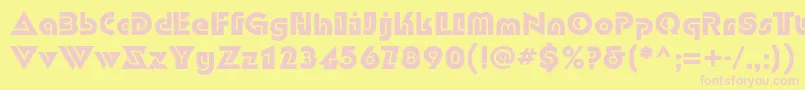 DubloncBold Font – Pink Fonts on Yellow Background
