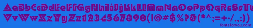 DubloncBold Font – Purple Fonts on Blue Background