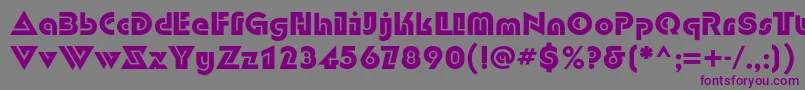DubloncBold Font – Purple Fonts on Gray Background