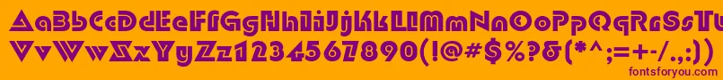 DubloncBold Font – Purple Fonts on Orange Background