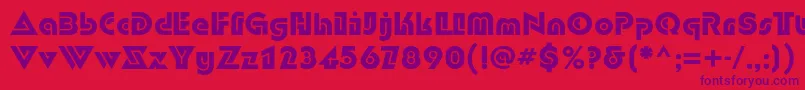 DubloncBold Font – Purple Fonts on Red Background