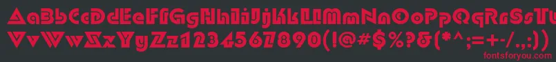 DubloncBold Font – Red Fonts on Black Background
