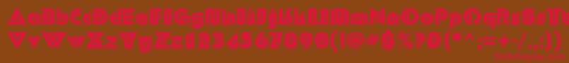 DubloncBold Font – Red Fonts on Brown Background