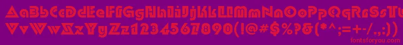 DubloncBold Font – Red Fonts on Purple Background