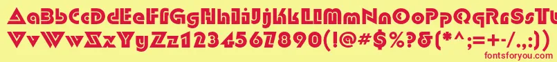 DubloncBold Font – Red Fonts on Yellow Background