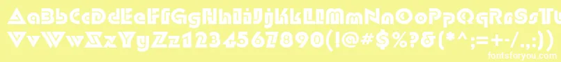 DubloncBold Font – White Fonts on Yellow Background