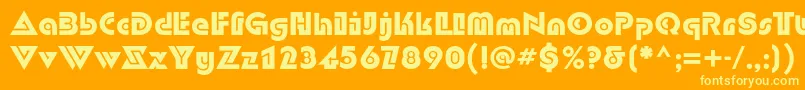 DubloncBold Font – Yellow Fonts on Orange Background