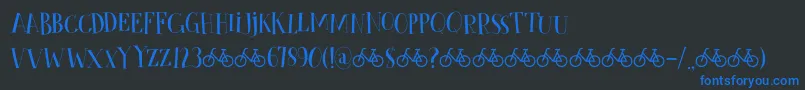 CykelsmedDemo Font – Blue Fonts on Black Background