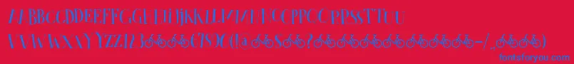 CykelsmedDemo Font – Blue Fonts on Red Background