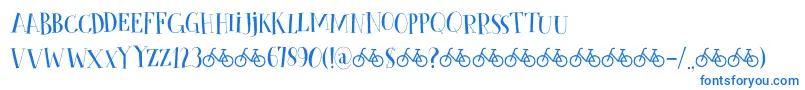 CykelsmedDemo Font – Blue Fonts on White Background