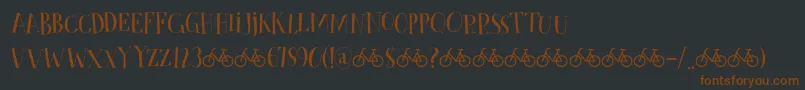 CykelsmedDemo Font – Brown Fonts on Black Background