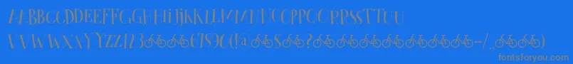 Шрифт CykelsmedDemo – серые шрифты на синем фоне