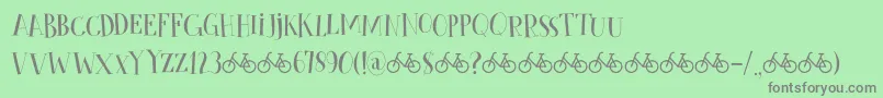 CykelsmedDemo Font – Gray Fonts on Green Background