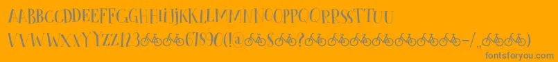 CykelsmedDemo-Schriftart – Graue Schriften auf orangefarbenem Hintergrund