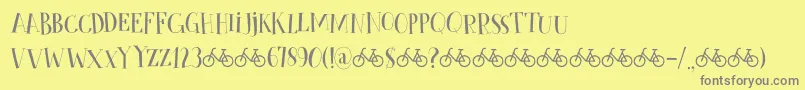 CykelsmedDemo Font – Gray Fonts on Yellow Background