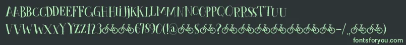 Шрифт CykelsmedDemo – зелёные шрифты на чёрном фоне