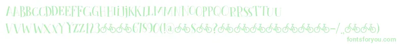 CykelsmedDemo Font – Green Fonts on White Background