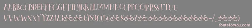 CykelsmedDemo Font – Pink Fonts on Gray Background