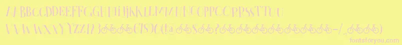CykelsmedDemo Font – Pink Fonts on Yellow Background