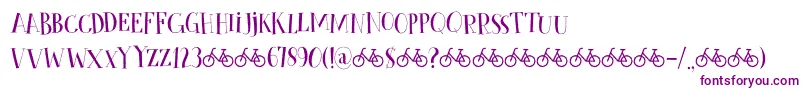 CykelsmedDemo-Schriftart – Violette Schriften auf weißem Hintergrund