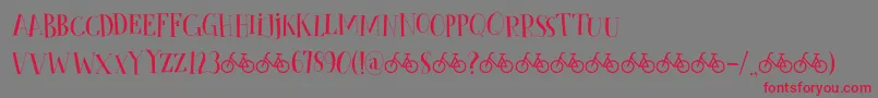 CykelsmedDemo Font – Red Fonts on Gray Background