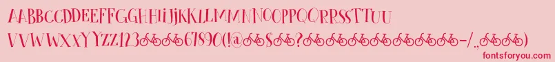 CykelsmedDemo Font – Red Fonts on Pink Background