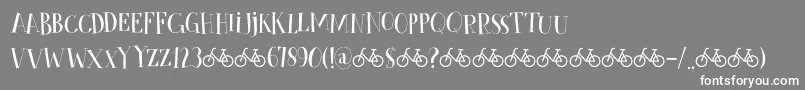 CykelsmedDemo Font – White Fonts on Gray Background