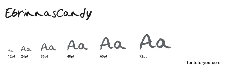 Размеры шрифта EbrinnasCandy