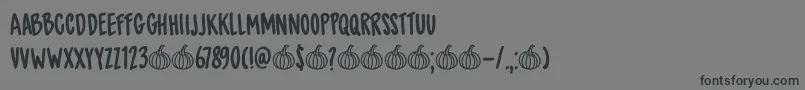 DkSpicedPumpkin Font – Black Fonts on Gray Background