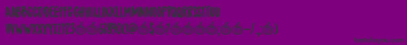 DkSpicedPumpkin Font – Black Fonts on Purple Background